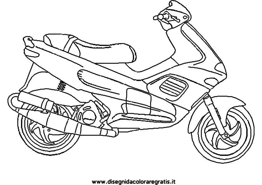 着色页: 小型摩托车 (运输) #139553 - 免费可打印着色页