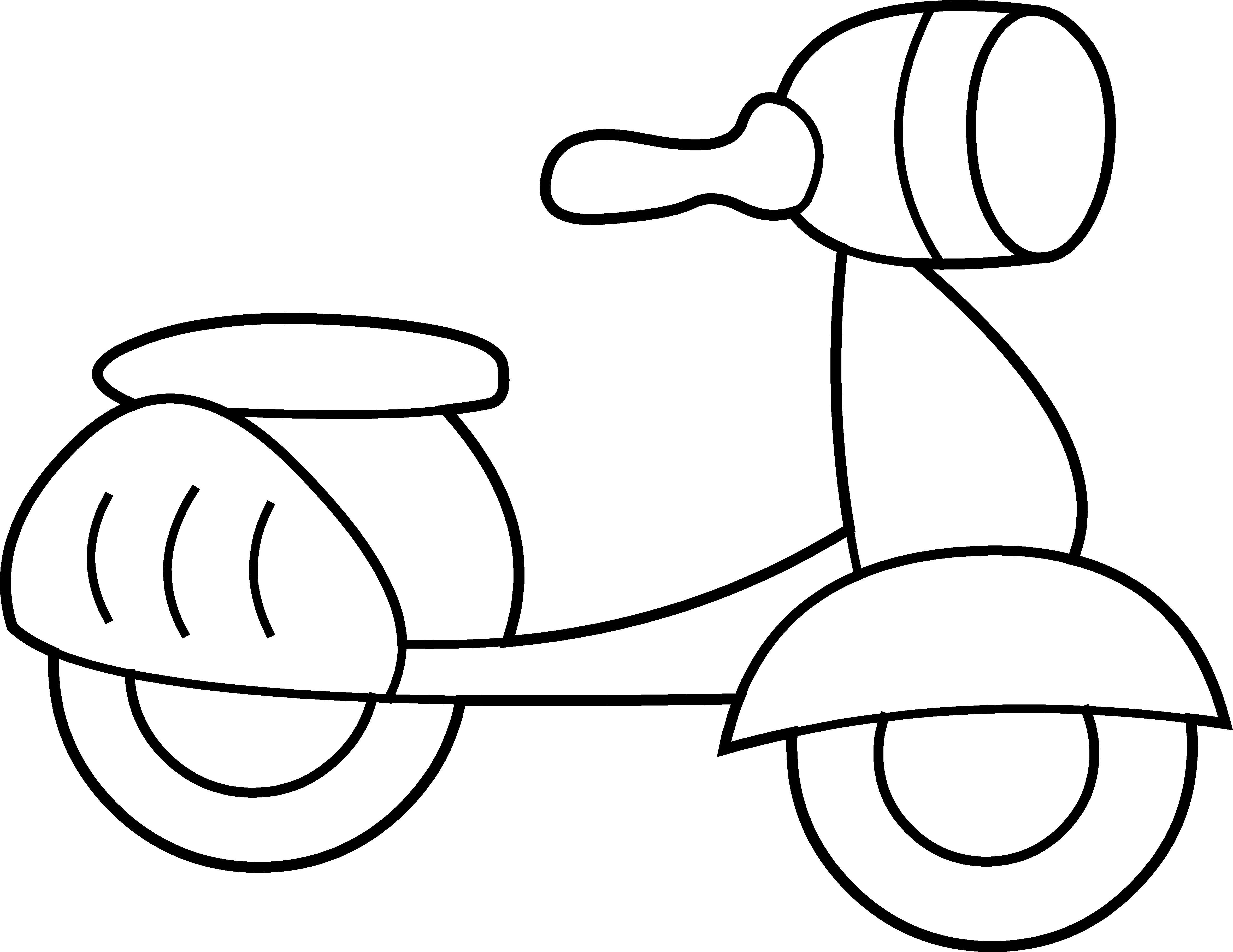 着色页: 小型摩托车 (运输) #139567 - 免费可打印着色页