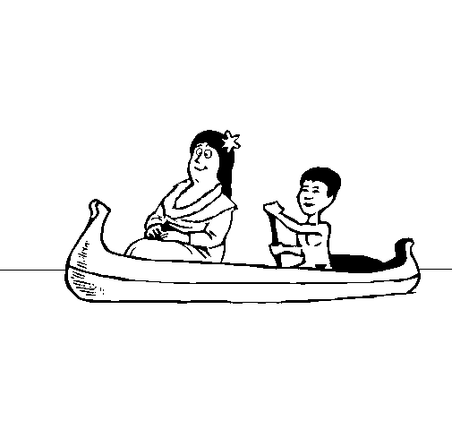 着色页: 独木舟/划艇 (运输) #142237 - 免费可打印着色页
