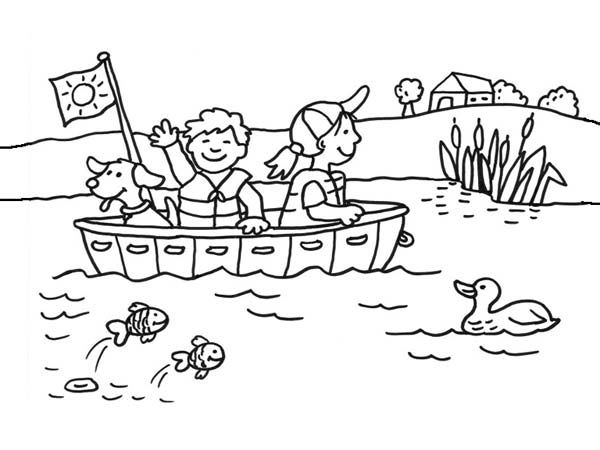 着色页: 独木舟/划艇 (运输) #142322 - 免费可打印着色页