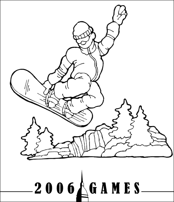 着色页: 滑雪板 / 滑雪板 (运输) #143799 - 免费可打印着色页