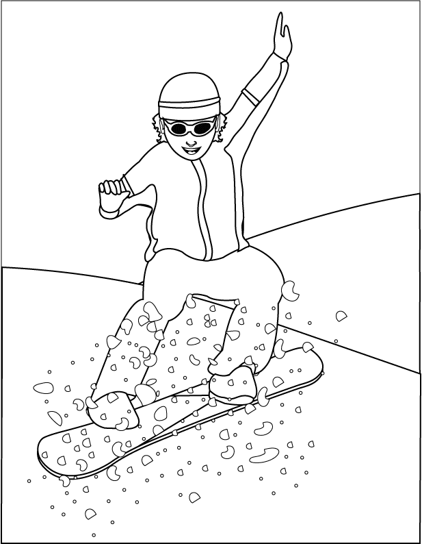 着色页: 滑雪板 / 滑雪板 (运输) #143802 - 免费可打印着色页