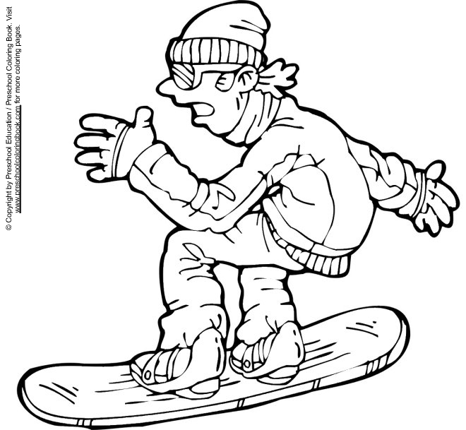 着色页: 滑雪板 / 滑雪板 (运输) #143806 - 免费可打印着色页