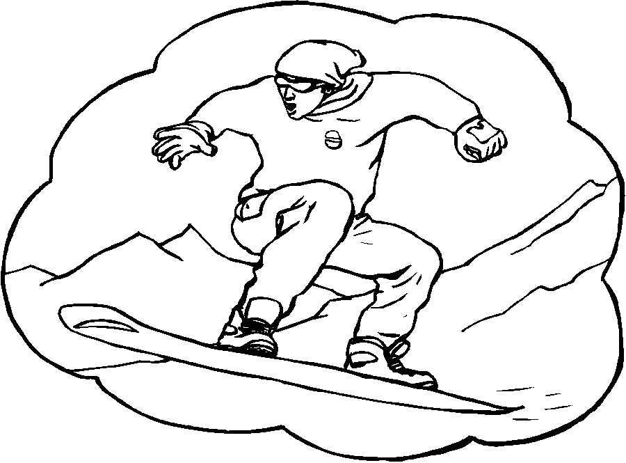 着色页: 滑雪板 / 滑雪板 (运输) #143873 - 免费可打印着色页