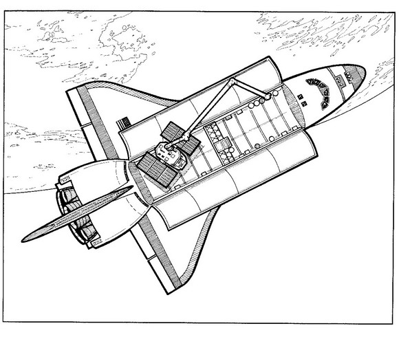 着色页: 飞船 (运输) #140508 - 免费可打印着色页