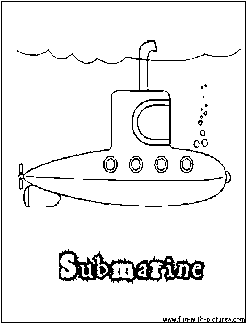 着色页: 潜艇 (运输) #137689 - 免费可打印着色页