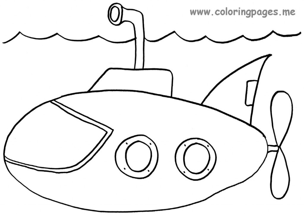 着色页: 潜艇 (运输) #137690 - 免费可打印着色页