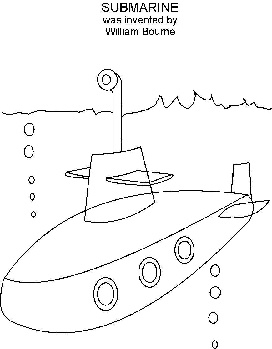 着色页: 潜艇 (运输) #137691 - 免费可打印着色页