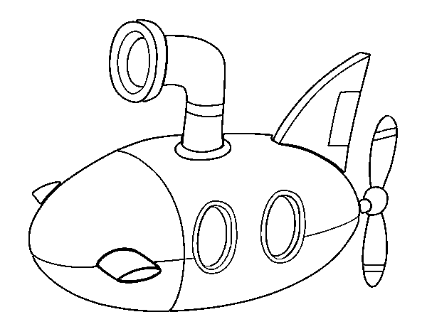 着色页: 潜艇 (运输) #137704 - 免费可打印着色页