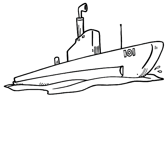 着色页: 潜艇 (运输) #137707 - 免费可打印着色页