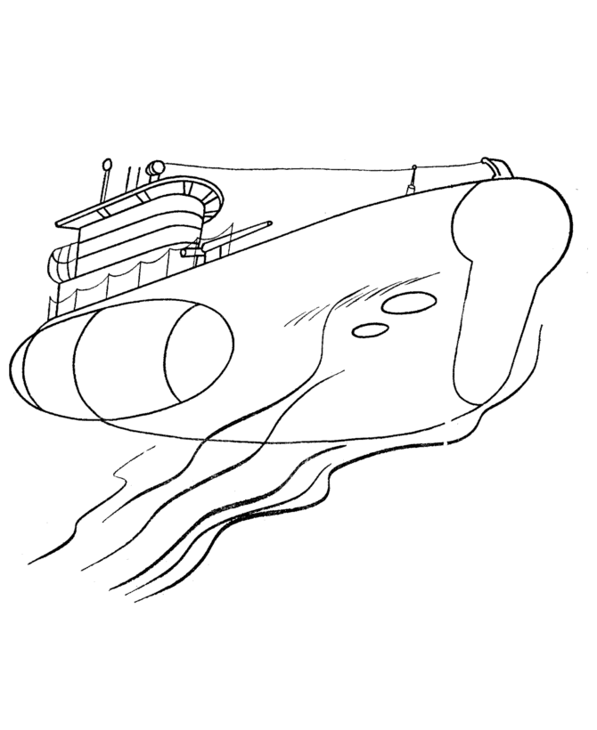 着色页: 潜艇 (运输) #137713 - 免费可打印着色页