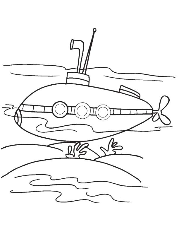 着色页: 潜艇 (运输) #137715 - 免费可打印着色页