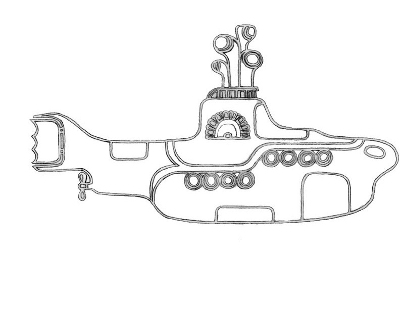 着色页: 潜艇 (运输) #137735 - 免费可打印着色页