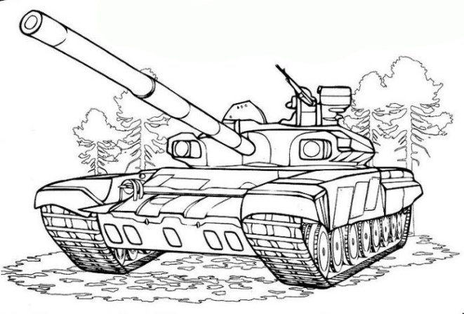 着色页: 坦克 (运输) #138006 - 免费可打印着色页