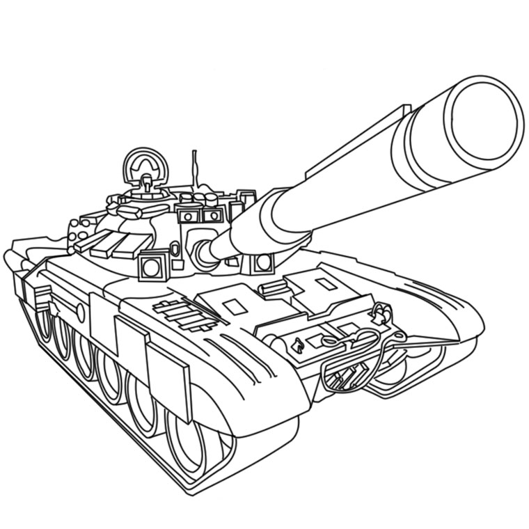 着色页: 坦克 (运输) #138011 - 免费可打印着色页