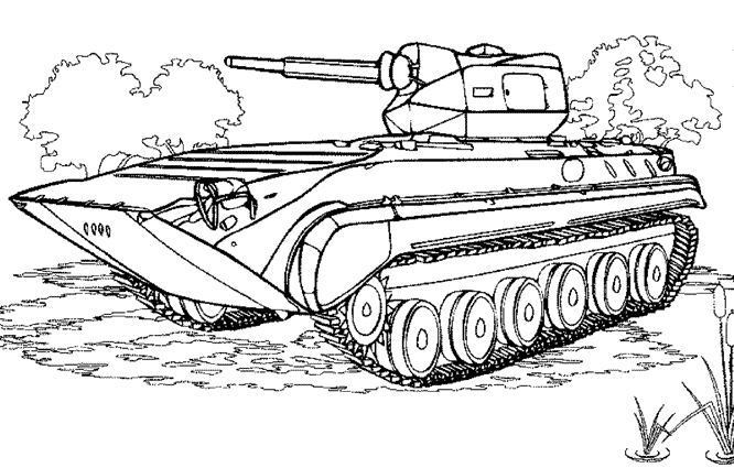 着色页: 坦克 (运输) #138019 - 免费可打印着色页
