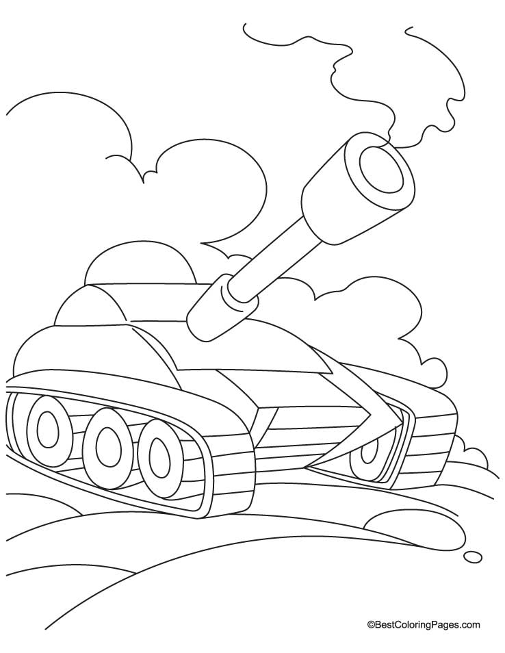 着色页: 坦克 (运输) #138024 - 免费可打印着色页