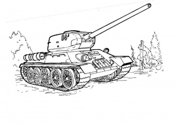 着色页: 坦克 (运输) #138027 - 免费可打印着色页