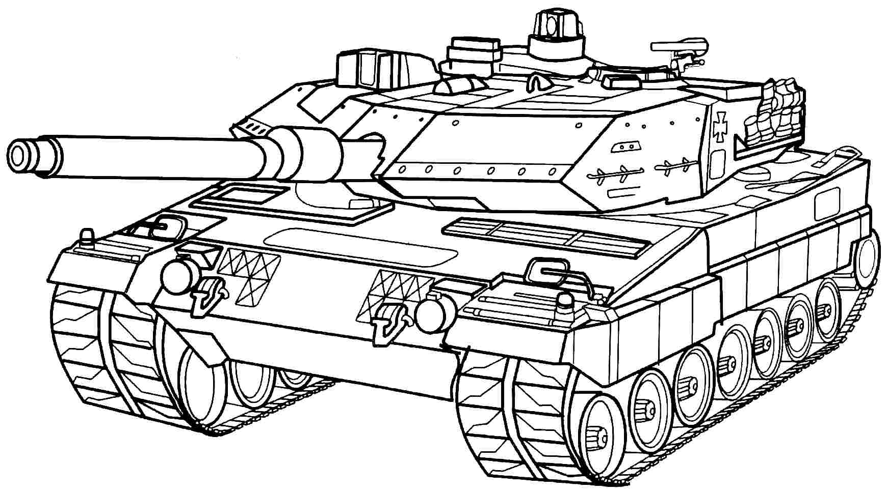 着色页: 坦克 (运输) #138032 - 免费可打印着色页