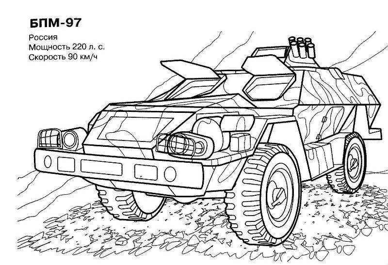 着色页: 坦克 (运输) #138033 - 免费可打印着色页
