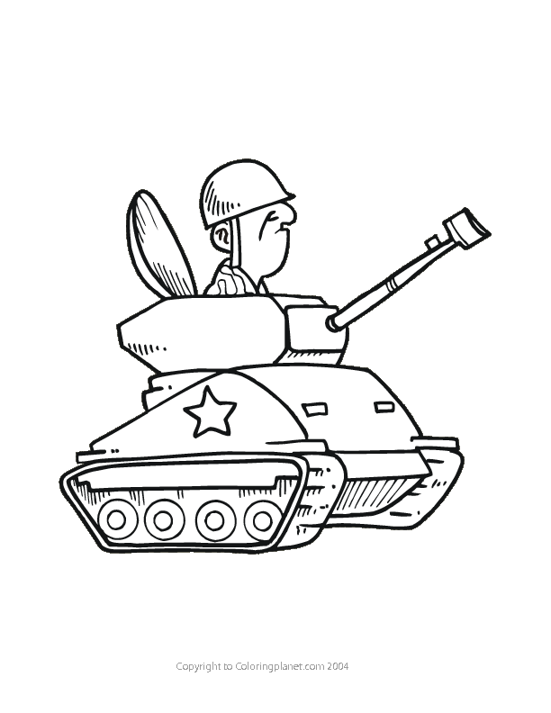 着色页: 坦克 (运输) #138039 - 免费可打印着色页