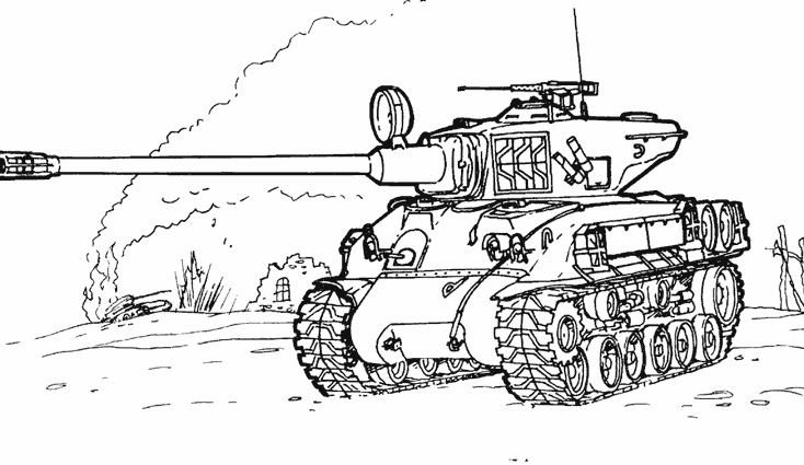 着色页: 坦克 (运输) #138043 - 免费可打印着色页