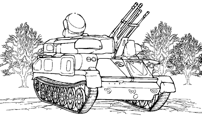 着色页: 坦克 (运输) #138044 - 免费可打印着色页
