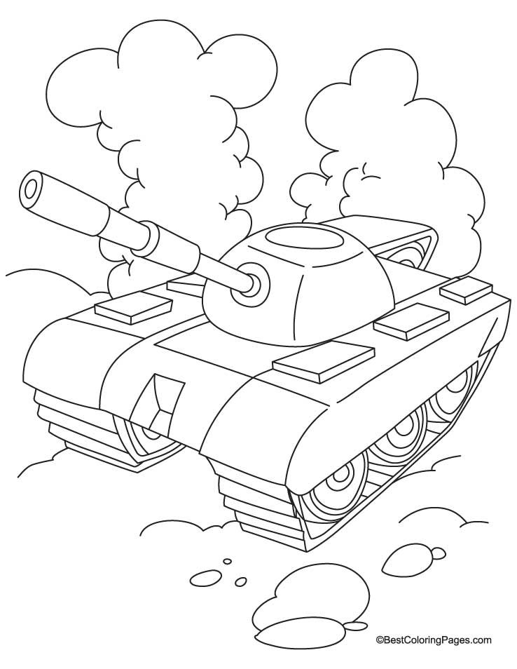 着色页: 坦克 (运输) #138045 - 免费可打印着色页