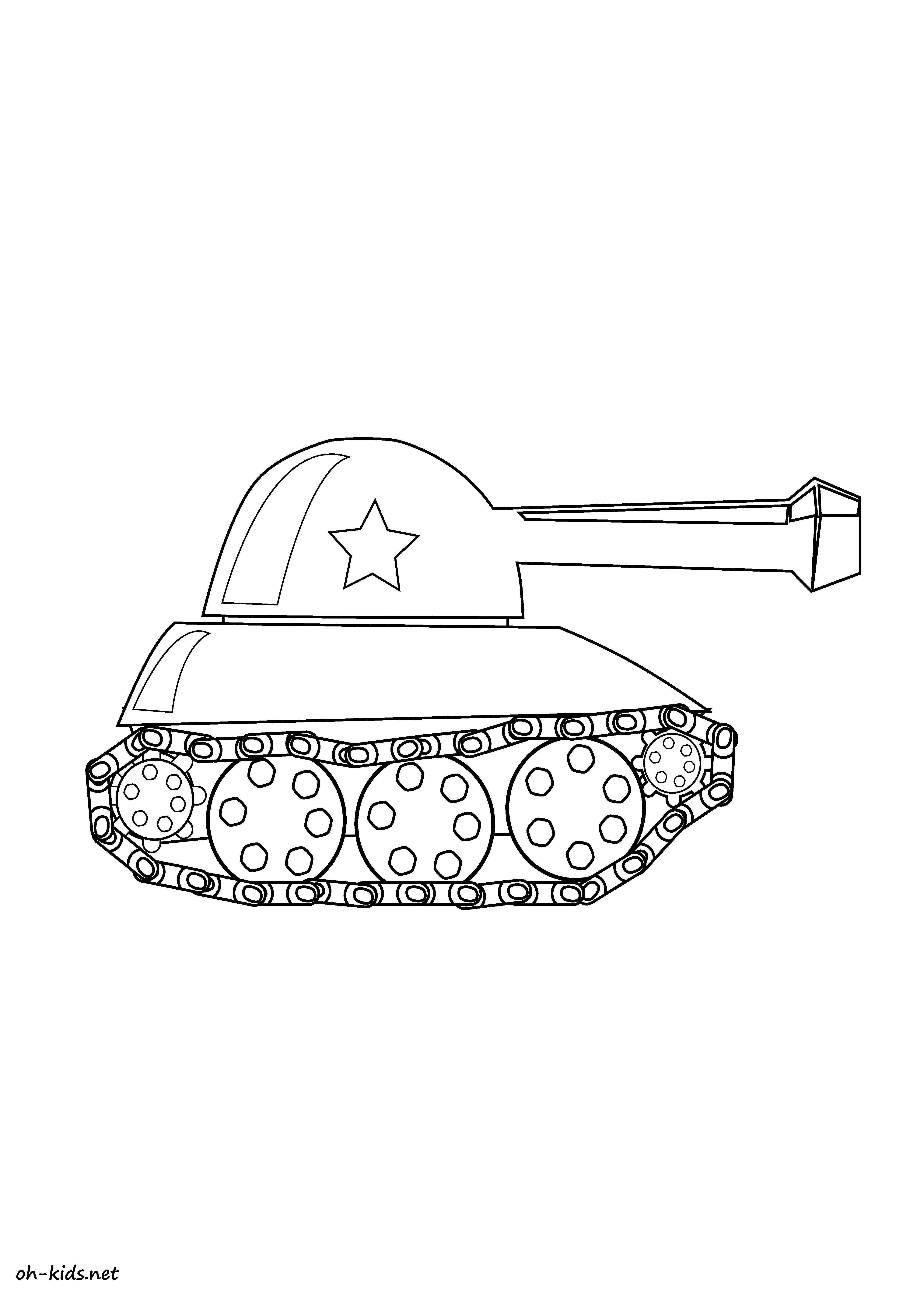 着色页: 坦克 (运输) #138057 - 免费可打印着色页