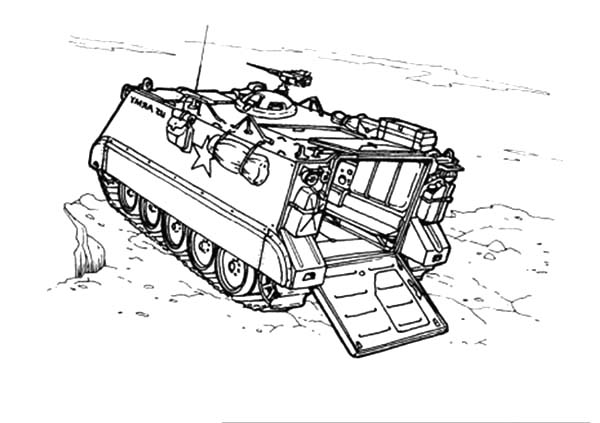 着色页: 坦克 (运输) #138065 - 免费可打印着色页