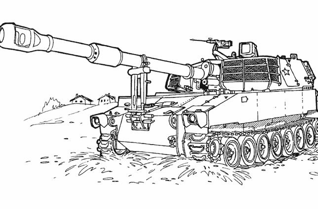着色页: 坦克 (运输) #138069 - 免费可打印着色页