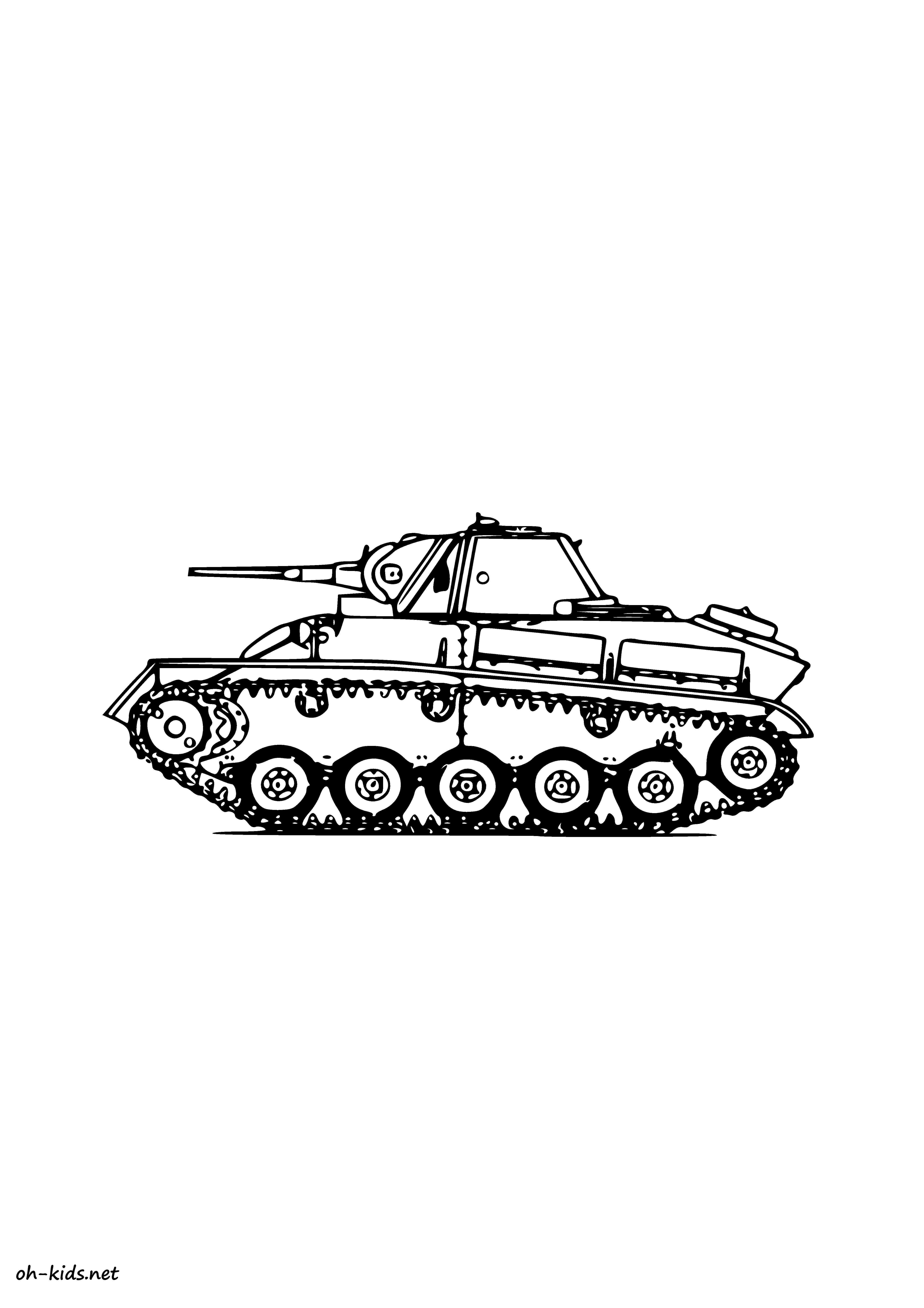 着色页: 坦克 (运输) #138071 - 免费可打印着色页