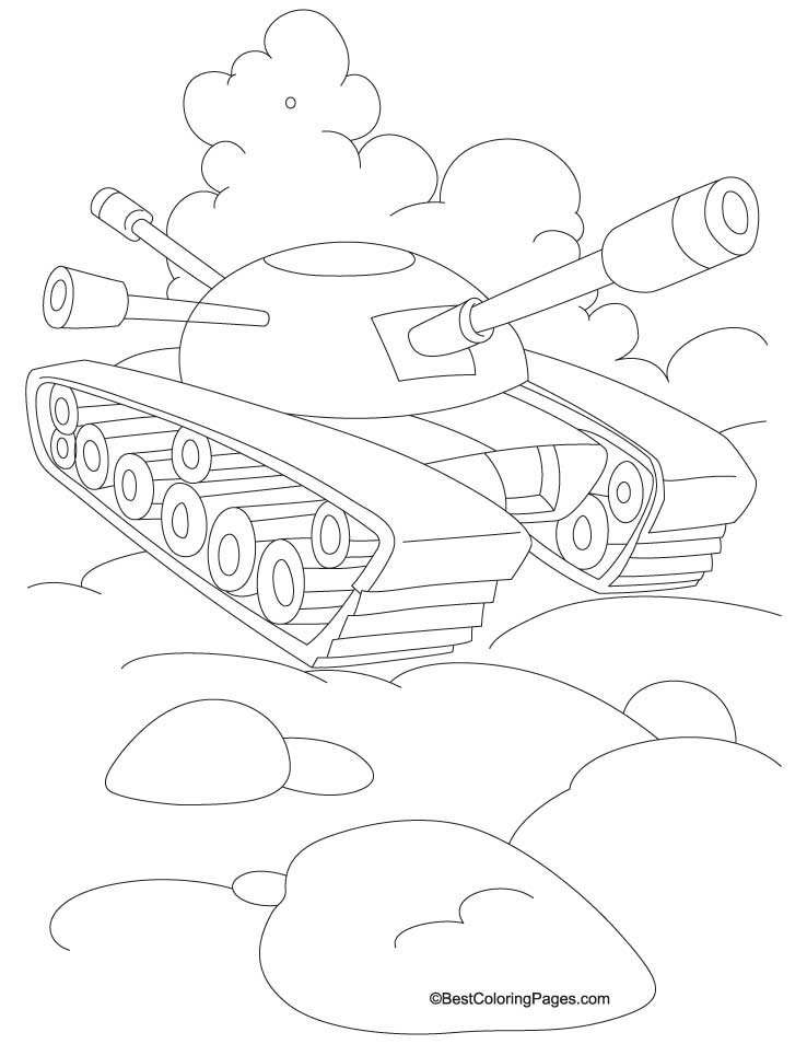 着色页: 坦克 (运输) #138093 - 免费可打印着色页