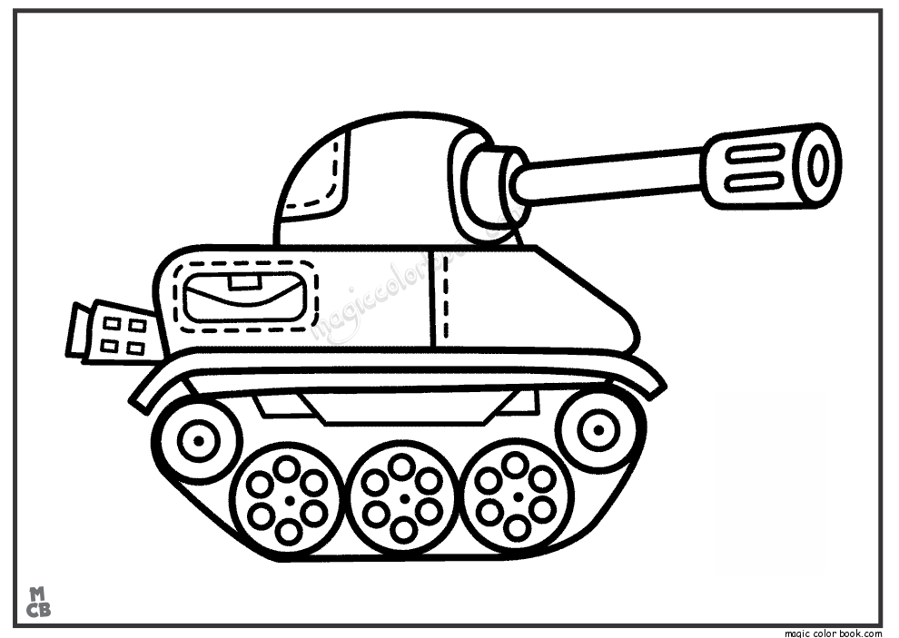 着色页: 坦克 (运输) #138196 - 免费可打印着色页