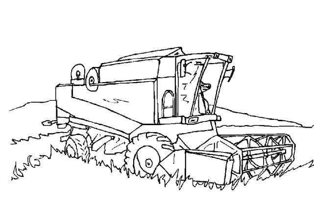 着色页: 拖拉机 (运输) #141928 - 免费可打印着色页