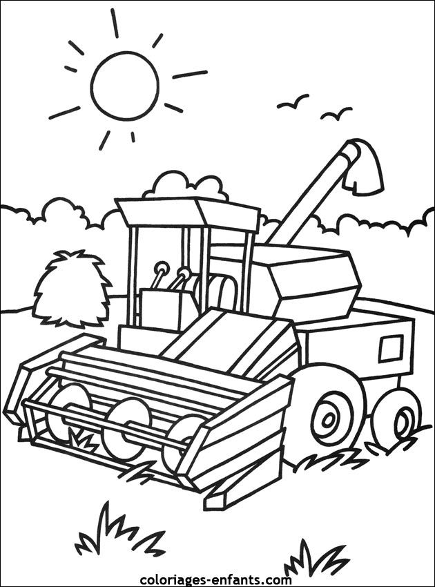 着色页: 拖拉机 (运输) #141948 - 免费可打印着色页