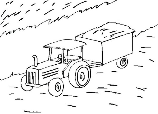 着色页: 拖拉机 (运输) #141951 - 免费可打印着色页