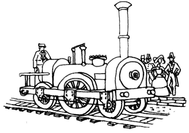 着色页: 火车/机车 (运输) #135038 - 免费可打印着色页