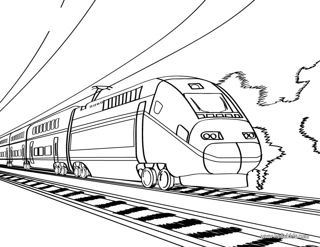 着色页: 火车/机车 (运输) #135045 - 免费可打印着色页
