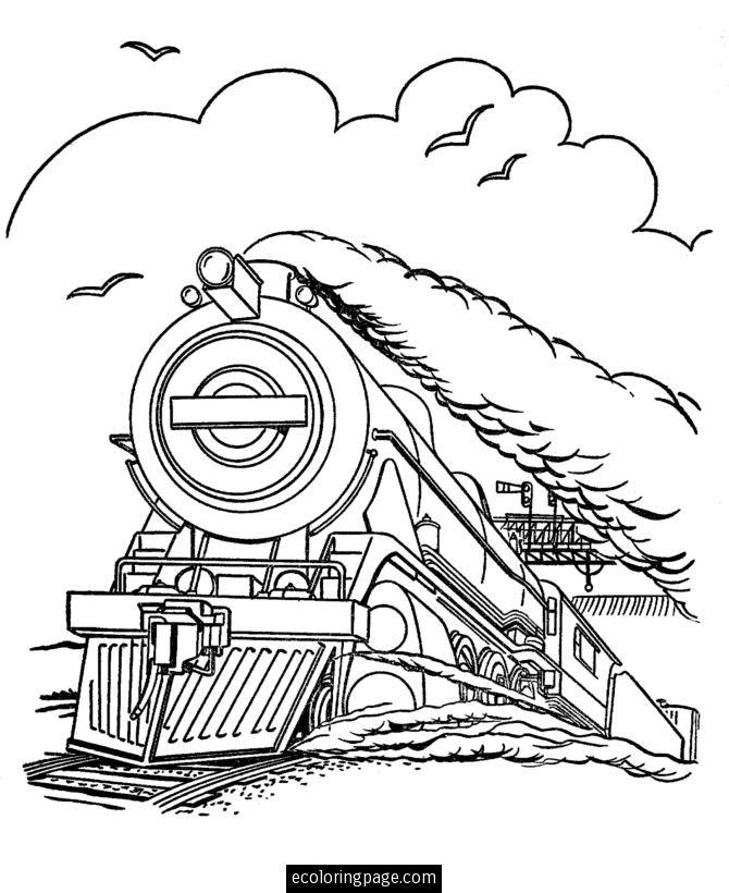 着色页: 火车/机车 (运输) #135051 - 免费可打印着色页