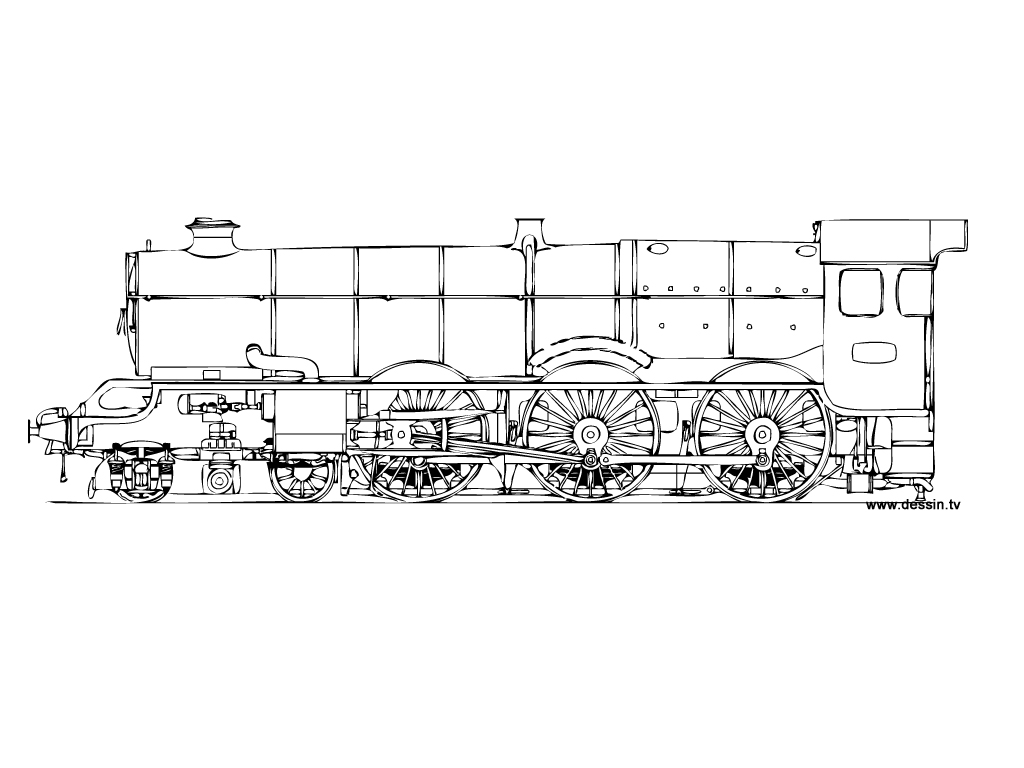 着色页: 火车/机车 (运输) #135060 - 免费可打印着色页