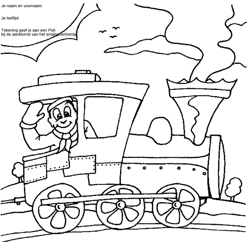 着色页: 火车/机车 (运输) #135082 - 免费可打印着色页