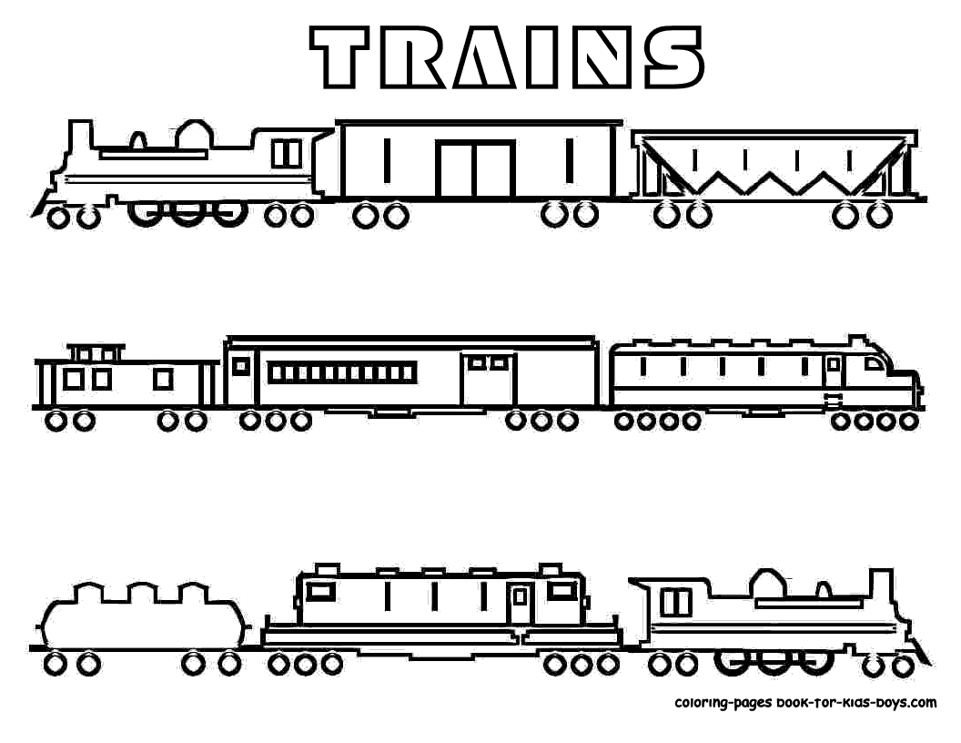 着色页: 火车/机车 (运输) #135084 - 免费可打印着色页