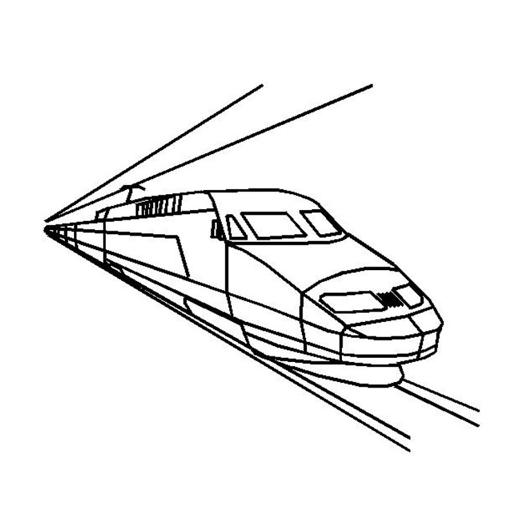 着色页: 火车/机车 (运输) #135090 - 免费可打印着色页