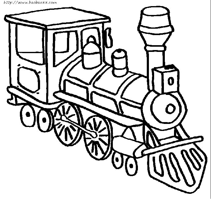 着色页: 火车/机车 (运输) #135094 - 免费可打印着色页