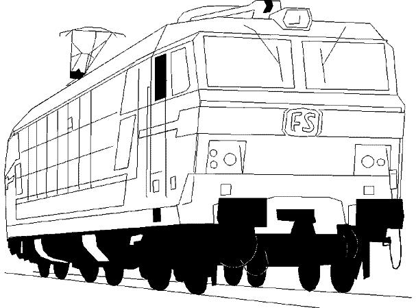 着色页: 火车/机车 (运输) #135096 - 免费可打印着色页