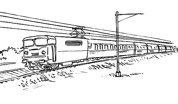 着色页: 火车/机车 (运输) #135138 - 免费可打印着色页