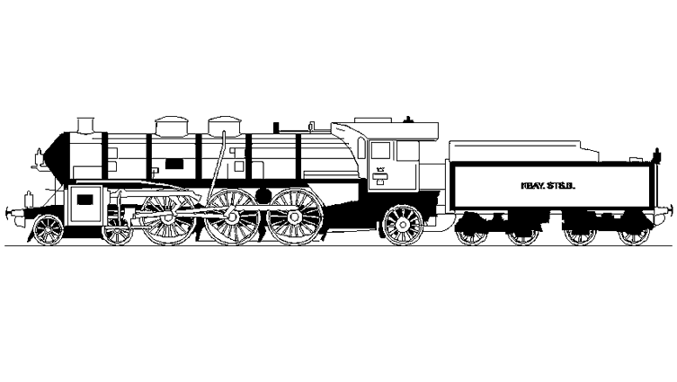 着色页: 火车/机车 (运输) #135142 - 免费可打印着色页