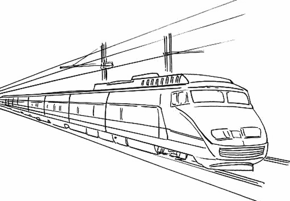 着色页: 火车/机车 (运输) #135158 - 免费可打印着色页