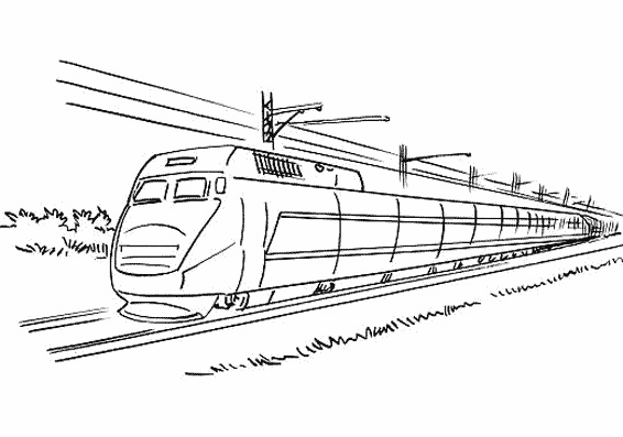 着色页: 火车/机车 (运输) #135160 - 免费可打印着色页